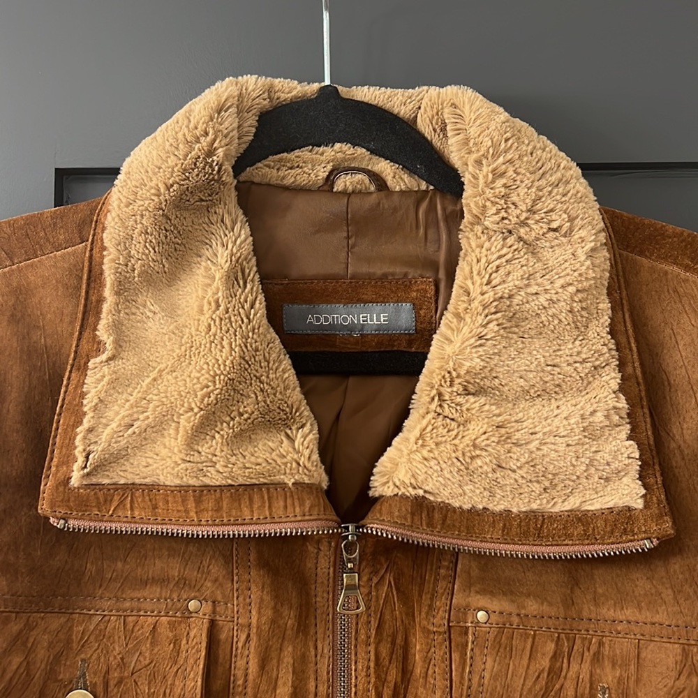 Vintage Suede Leather Coat - Picture 3 of 6